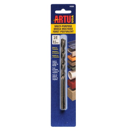 Artu Hammer Drill Bit, Round, 3/8 x 3-1/16 in 01050